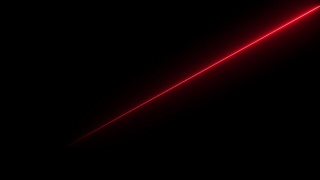 Neon corner laser line colorful animation in black background. corner neon line animation moving from left bottom to top right on black screen. Neon corner line colorful animation in black background