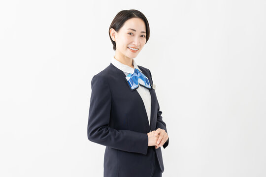 制服を着た受付係の女性　ジョブイメージ