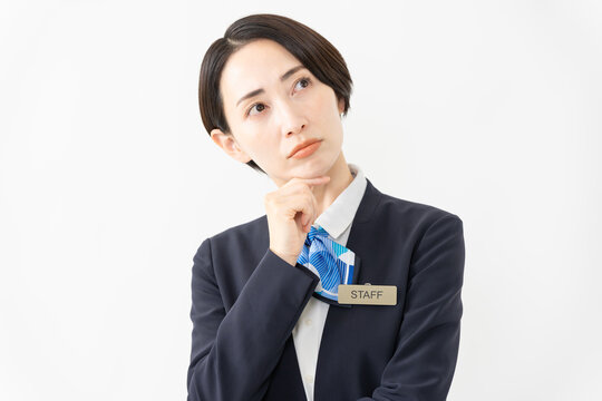 制服を着た受付係の女性　ジョブイメージ
