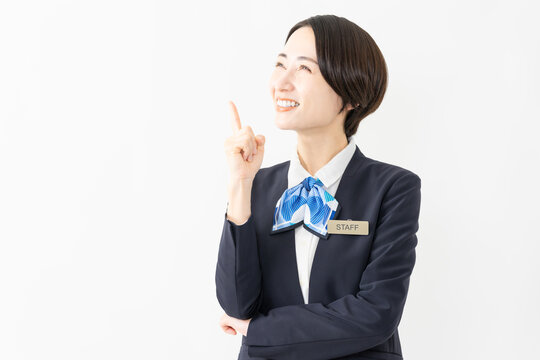 制服を着た受付係の女性　ジョブイメージ