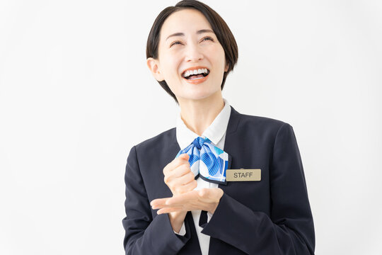 制服を着た受付係の女性　ジョブイメージ