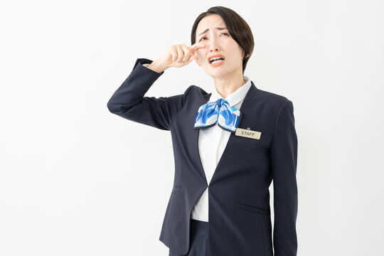 制服を着た受付係の女性　ジョブイメージ