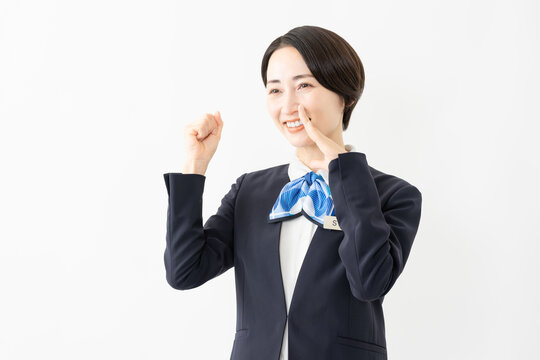 制服を着た受付係の女性　ジョブイメージ