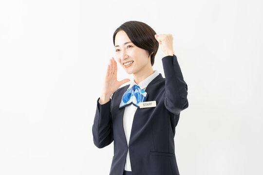 制服を着た受付係の女性　ジョブイメージ