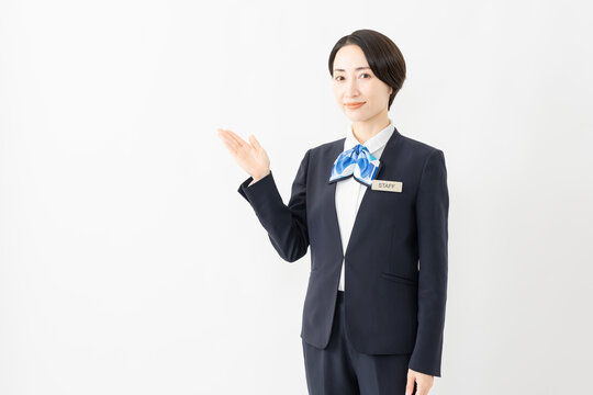 制服を着た受付係の女性　ジョブイメージ