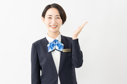 制服を着た受付係の女性　ジョブイメージ
