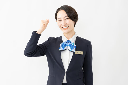 制服を着た受付係の女性　ジョブイメージ
