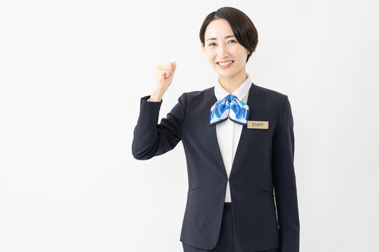 制服を着た受付係の女性　ジョブイメージ