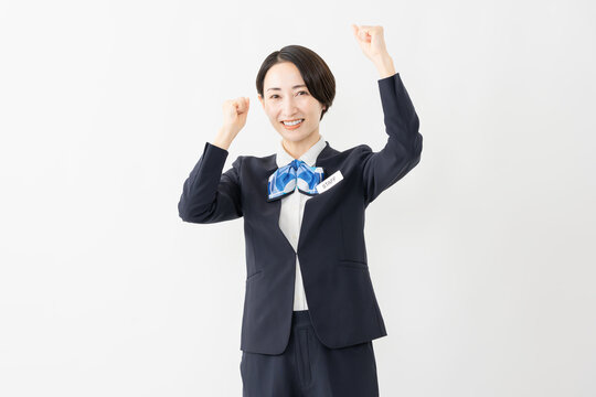 制服を着た受付係の女性　ジョブイメージ