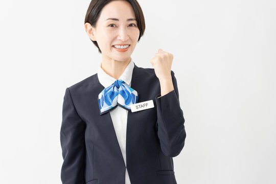 制服を着た受付係の女性　ジョブイメージ