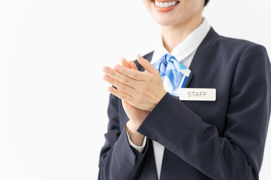 制服を着た受付係の女性　ジョブイメージ
