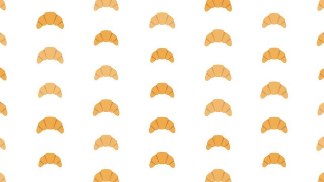 Seamless croissant pattern background, repeating bakery pastry illustration
