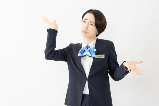 制服を着た受付係の女性　ジョブイメージ