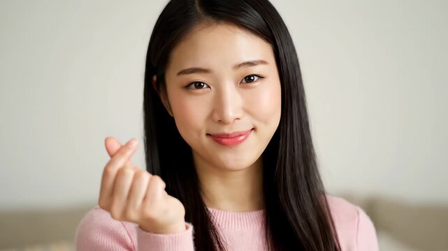 Women holding transparent objects and smiling, young women are smaller than their hearts
