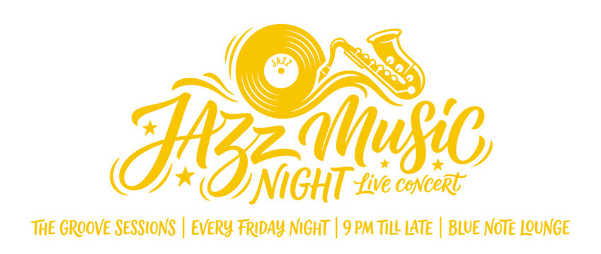 Groovy Jazz Music Night Live Concert Event Poster