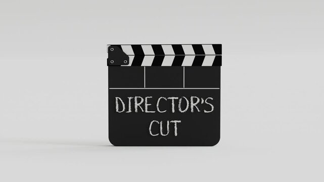 Director's cut movie clapper board