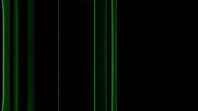Abstract dark background with vertical green glowing lines and digital light streaks for technology and motion graphics design projects
