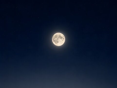Silent moonlit night sky