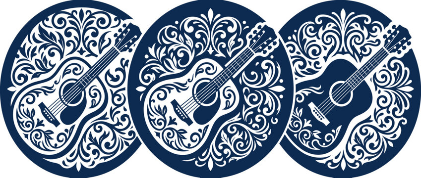 Ornate Guitar Music Design Elements
