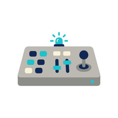 Modern Control Panel with Joystick and Buttons, Technology Concept © zakia