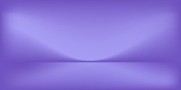 Abstract gradient podium background. Violet, purple and lilac empty 3d studio backdrop. Clean scene for product presentation mockup template. Vector illustration