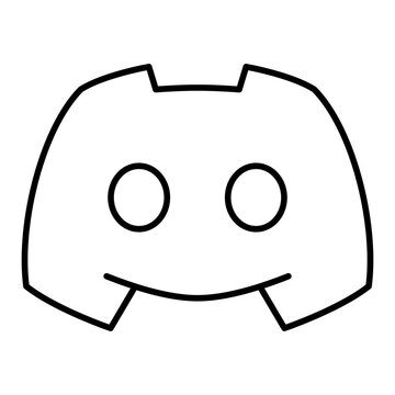 discord logo line icon with editable stroke