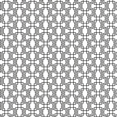 Fototapeta premium Geometric black and white pattern design. Intricate repeating shapes for modern decor and textiles. Abstract decorative background for creative pro...