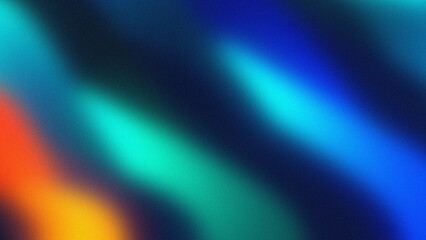 Fototapeta premium Abstract background with soft gradient light leaks in vibrant blue green and orange colors for modern design