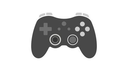 Modern video game controller icon on a white background. © mustari