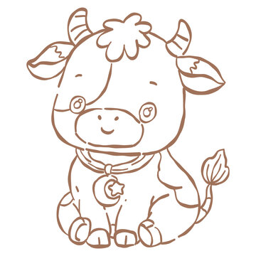 Cute Kurban Bayramı and Eid al-Adha outline vector collection set, Islamic holiday elements line art featuring cute sheep, cow, mosque, quran, lantern, gift boxes, and muslim kids, monochrome coloring