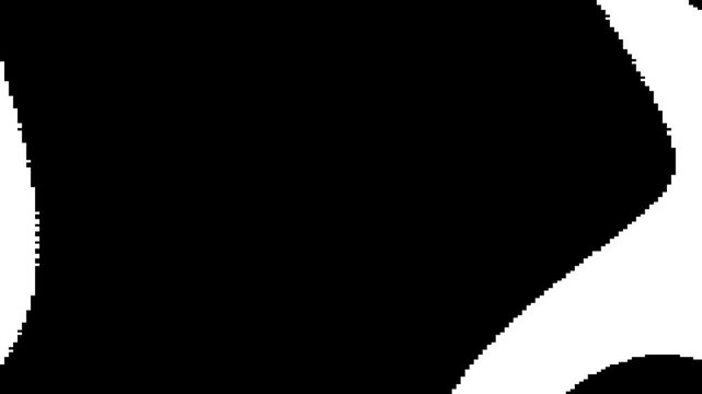 Abstract High Contrast Black and White Pixelated Wavy Lines Graphic Element for Background and Design