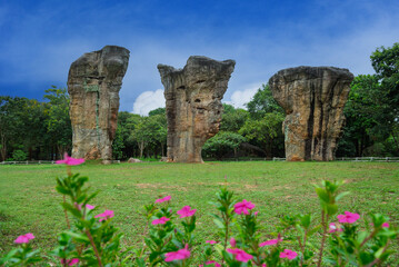 Mor Hin Khao or White Rock, the stone henge of Thailand at Chaiyaphum province © nopporn