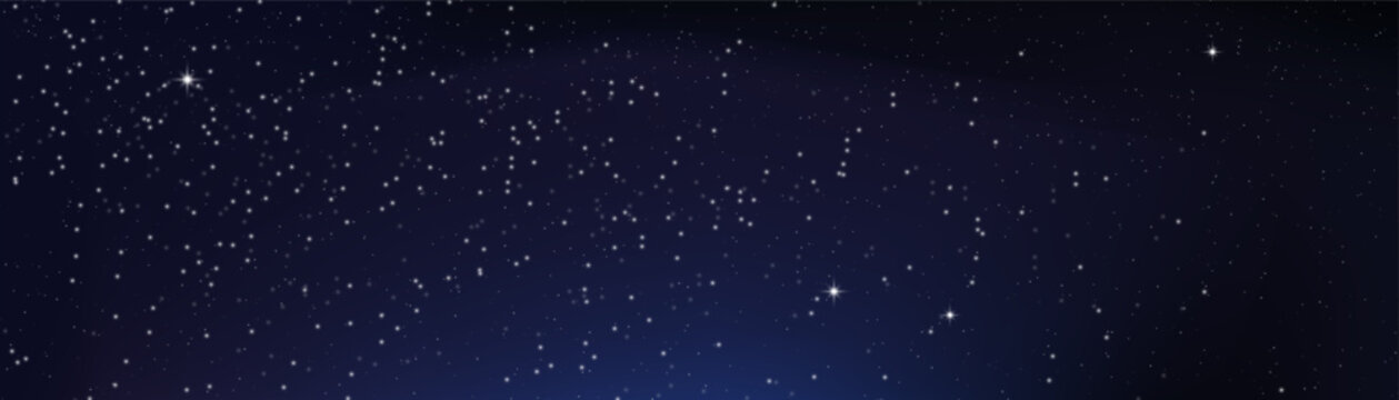 Starlit dark blue night sky background with glittering starfield background glittering universe astronomy celestial infinite exploration wallpaper backdrop