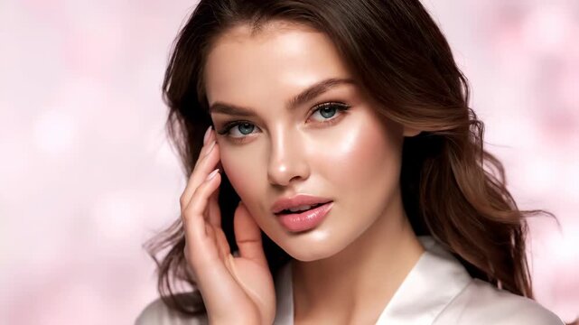 Close up of beauty for women with closed eyes, close up of women with exquisite makeup