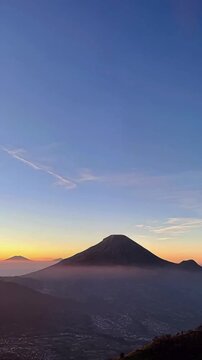 sunset in the mountains