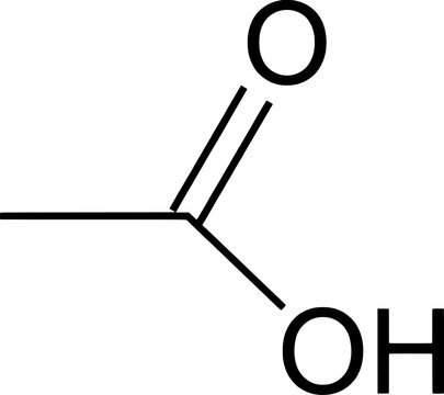 Chemical structure of acetic acid molecule