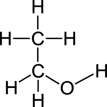 Methane molecule with hydroxyl group chemical structure