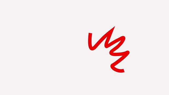 Red Squiggle Wavy Mark Dizzy Confused Annoyed Manga and anime style expression Alpha 4K