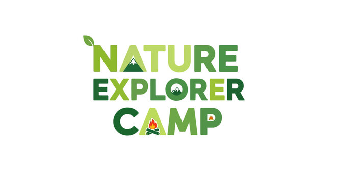 Nature Explorer Camp Logo - Outdoor Adventure