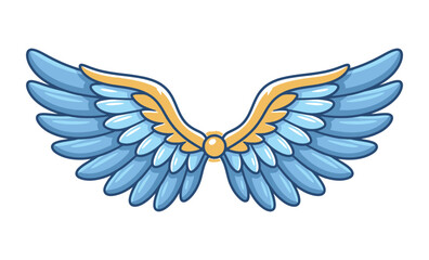 Fototapeta premium Stylized Angel Wings Vector Illustration