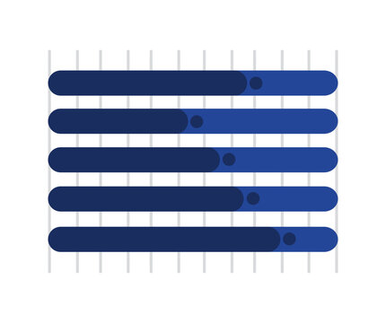 Horizontal bar chart design for business purposes