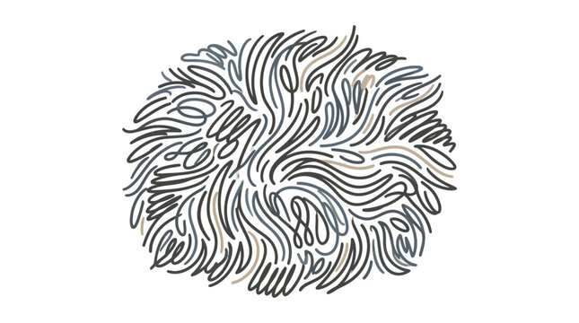 Hand Drawn Scribble Animal Fur Pattern Abstract Vector Texture Background