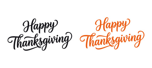 happy thanksgiving calligraphic typography lettering vector design © MostAmina
