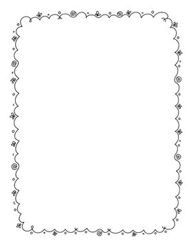 Hand-Drawn Decorative Border Frame