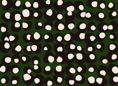 Abstract pattern of scattered dots on black background
