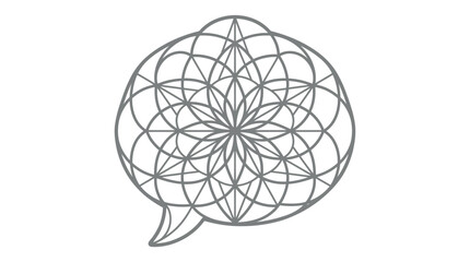 Sacred Geometry Speech Bubble Icon © Tlaten