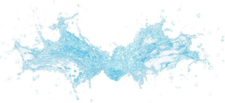 水の翼スプラッシュ切り抜きPNG素材