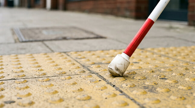White Cane on Tactile Paving, Navigation and Independence for Blind People