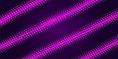 Diagonal Neon Dots: A striking graphic featuring diagonal lines of bright neon pink dots against a deep purple gradient background, creating a vibrant and modern abstract pattern. © AfridaHossain