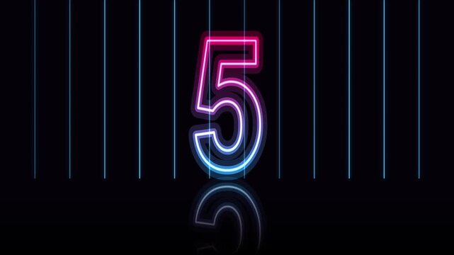 10 second countdown neon. ten second countdown timer